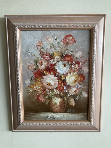 Oil painting still life white - still,