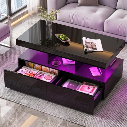 Coffee table with led high - table,