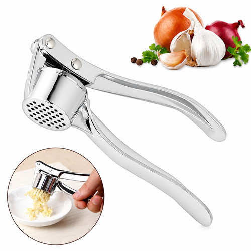 Stainless steel garlic crusher - stainless,