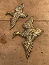 Vintage Set Of  2 Brass Flying