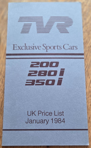1984 tvr car brochure - tvr,