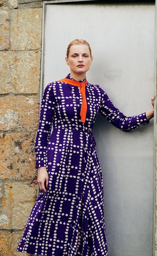 Toast purple dot dress 100 - dot, 100%