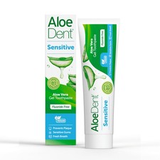 Aloe Dent Sensitive Aloe Vera Fluoride Free Gel Toothpaste Vegan - 100 ml X 6