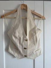 Zara Cream Beige Halterneck