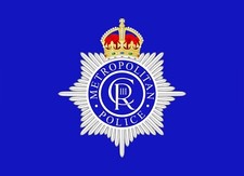 Metropolitan Police metal wall plaque / door sign