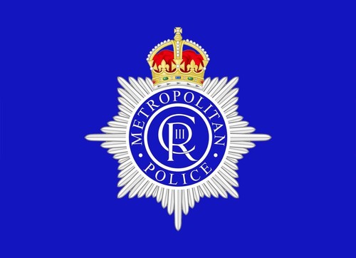 Metropolitan police metal wall - police,