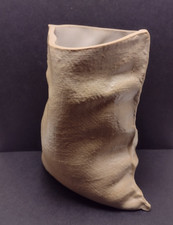 Faux and Co France Moulded Pottery Brown Bag Vase, 15.3 cm (H)