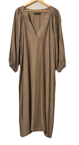 Zara brown midi kaftan dress - midi,