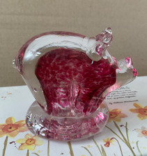 Cute STUDIO GLASS PIG clear