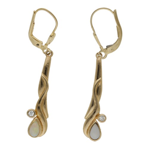 Opal earrings 333 - /8, gold