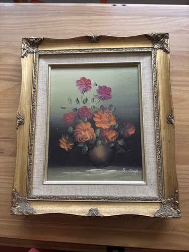 Signed leigh framed oil - signed, s