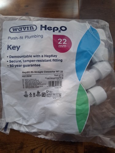 Hep straight couplers 22mm - 20,