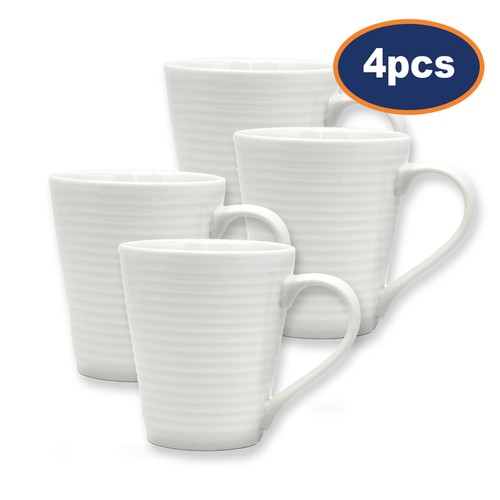 4pcs white mug - mug, coffee