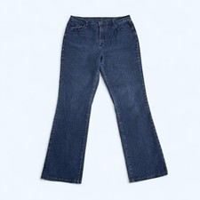 DIANE GILMAN Premium Denim Rich Blue Jeans UK 16 (W32" L30") Ramie Fibers