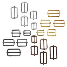 Metal sliding bar strap adjuster buckles slider 1" 1 1/4" 1 1/2"-21 21 30 40 mm