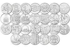 10p alphabet pence 2019 - a-z,