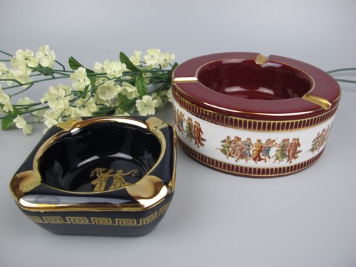 Ceramic ashtrays 24k gold - 2, ashtrays.