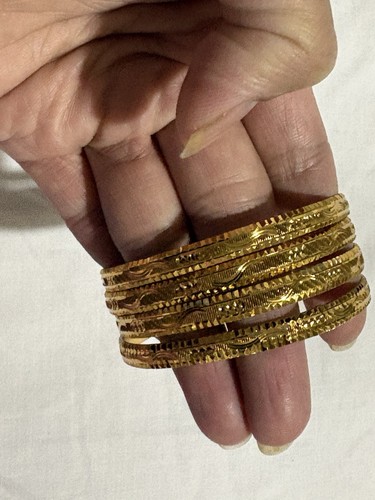 Womens gold plated bangles set - plated,