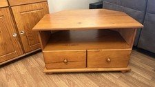 Cabinet Real Oak Wood Corner Unit TV Excellent Condition
