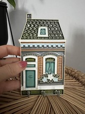Vintage Vangeebergen Belgium Ceramic House Wall Plaque Key Holder  Glazed Dutch 
