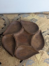 Reclaimed Wooden Divided Dry Fruit Tray Boho Serving Plate