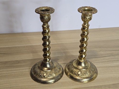 Vintage brass barley twist - brass,
