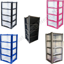 4 Drawer Plastic Storage Tower