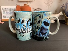 Pair PortAventura World Sesame Street Cookie Monster 2017 Street Art mug