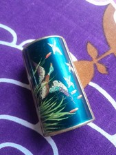 Vintage Kigu Flying Ducks Mallards Barrel Shaped Lipstick Holder Cigarettes 