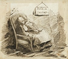 Antique French Pen & Ink