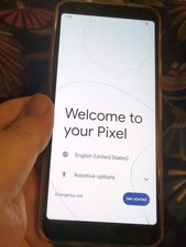Pixel 3a 64gb White Slight Hairline Screen Damage.