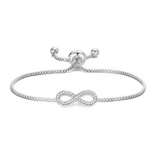 Silver plated infinity - plated,