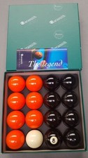 Pool Table Balls Aramith Premier 2" Black & Orange Golden Silver Black 8 Ball