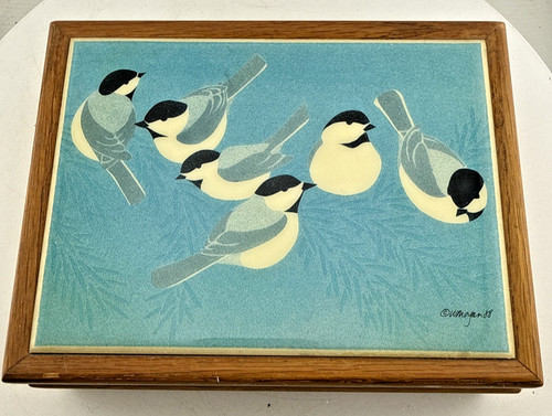 Chickadees vtg wood - chickadees,