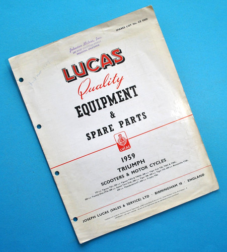 1959 triumph motorcycle book - 1959,