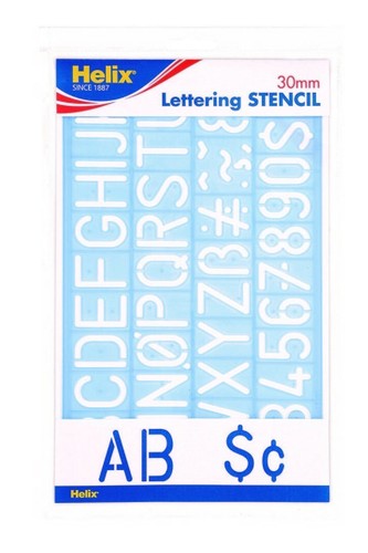 Helix letter number stencil - helix,