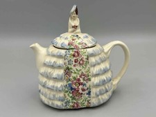 Rare Blue Vintage Sadler Crinoline Lady Ye Daintee Laydee Dainty Chintz Teapot