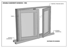 Timber casement windows v02 - windows,
