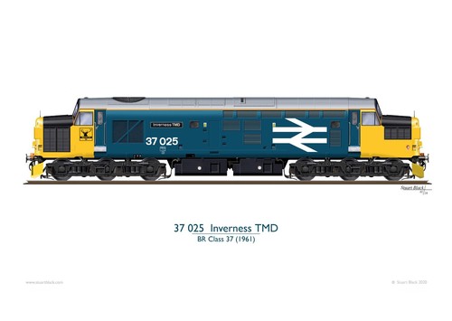 Class 37025 inverness - br,