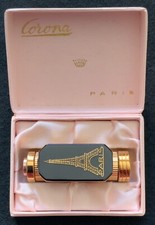 Vintage Corona Paris Lipstick Holder Eiffel Tower Mirror in Original Box RARE