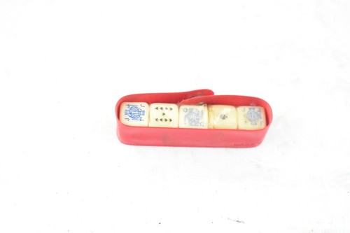 Vintage poker dice set - dice,