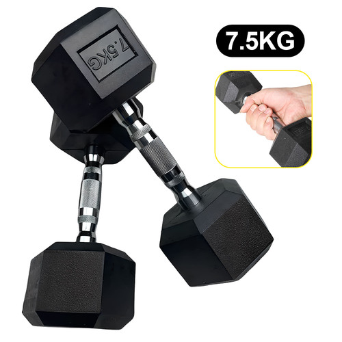 Hex dumbbells set 7 5kg - hex,