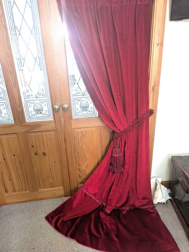 Heavy vintage velvet curtain - vintage,