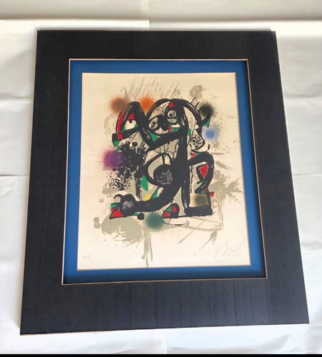 Pair joan miro hand signed - miro, hand-signed