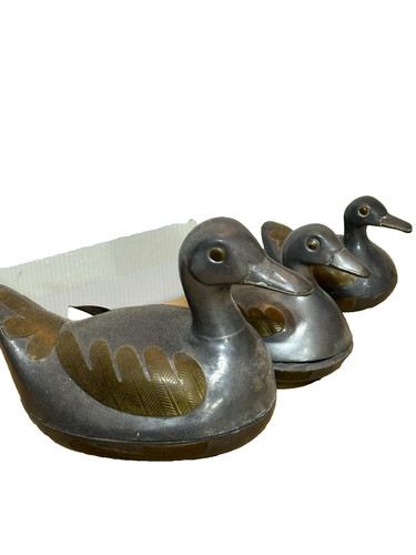 Pewter brass duck - pewter, &