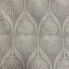 Grey Art Nouveau Floral Leaves Pattern Curtain Fabric Material 137cm wide BR325