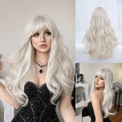 Platinum blonde long wavy - platinum,
