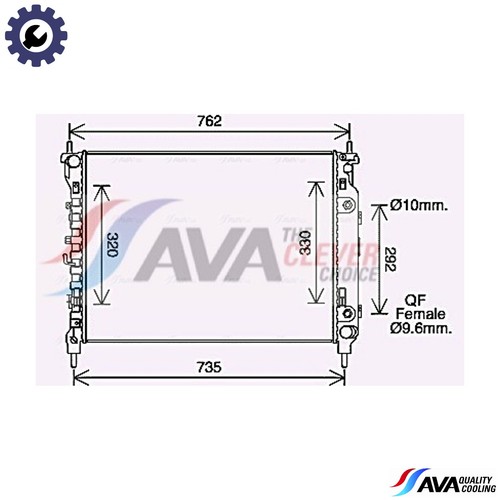 Radiator engine cooling - radiator, ct2067