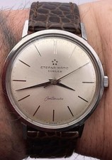 Rare Eterna Matic Turner Centernaire Automatic 21j Stainless Steel Watch Lovely