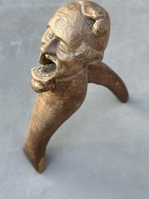 Antique Nut Crackers Folk Art Treen Brienz Black Forest 8" Swiss Walnut 